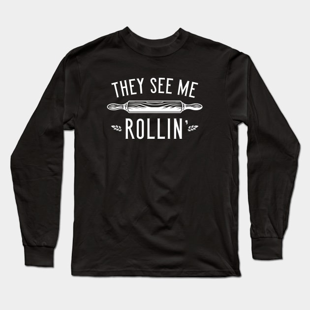 They See Me Rollin’ Long Sleeve T-Shirt by LuckyFoxDesigns